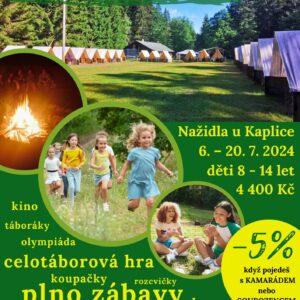 JIŽNÍ ČECHY - tábor u řeky nabytý zážitky